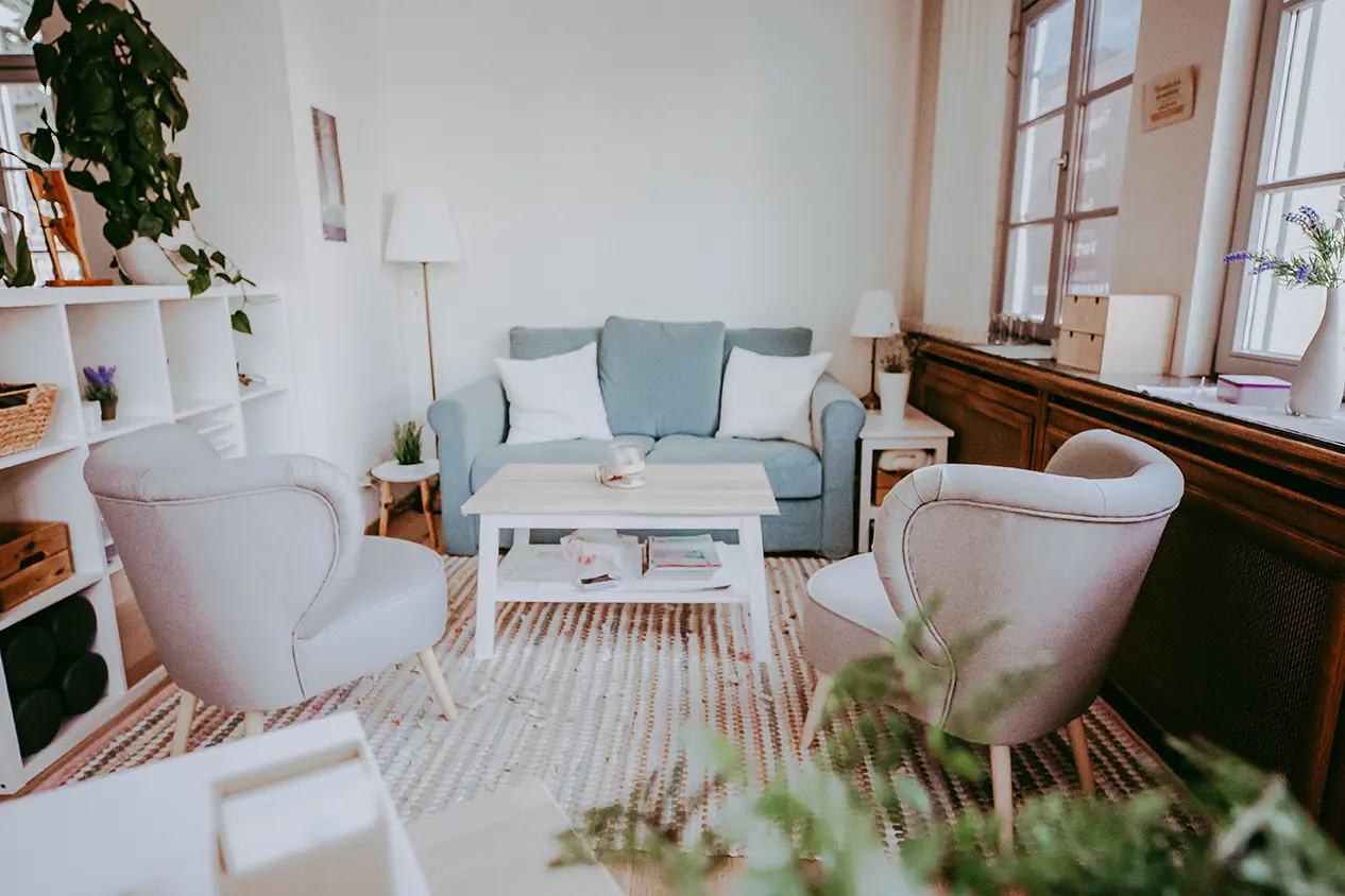 Therapie Gespräche Möbel, gemütlich und einladend